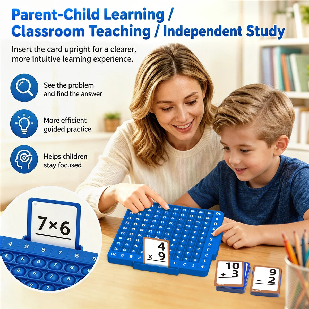 Math Flash Cards and Board Game Set for Kids