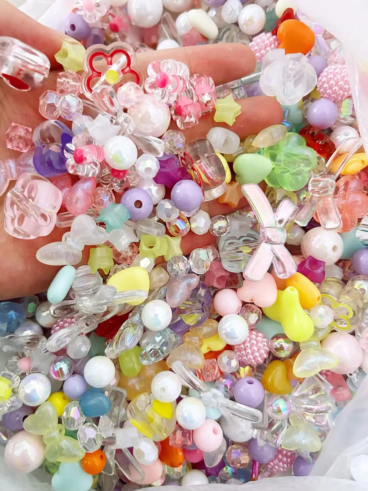 Spring Pastel Acrylic Beads for Jewelry Making – Mixed Baroque Shapes