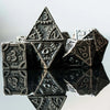 Steampunk Metal Dice Set - 7-Piece Polyhedral RPG Dice