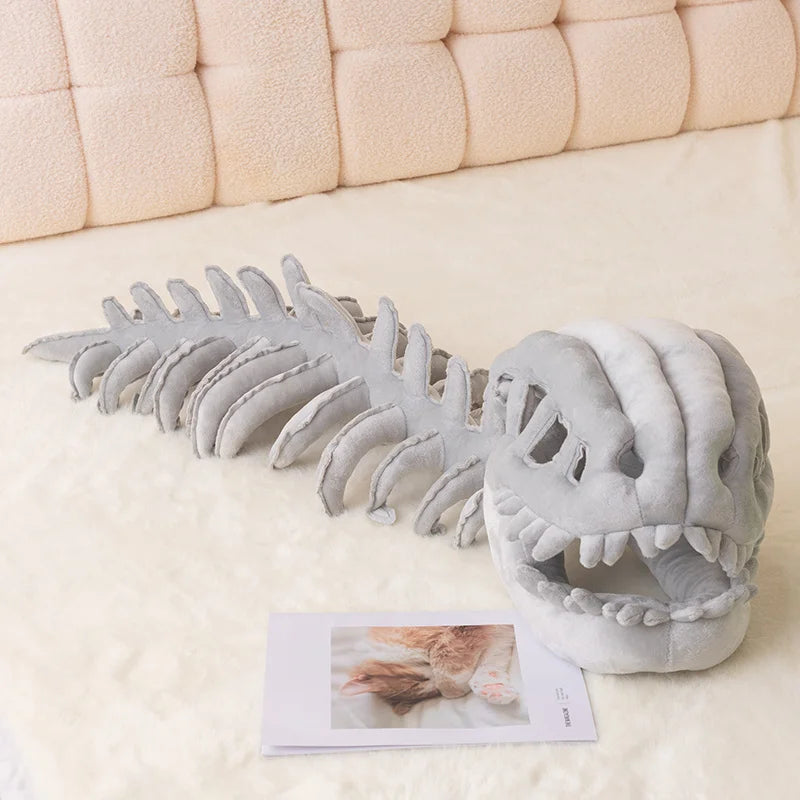 Plush Skeleton Dinosaur Headgear Halloween Costume