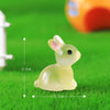 Glow-in-the-Dark Bunny Resin Figurines for Easter & Home Decor