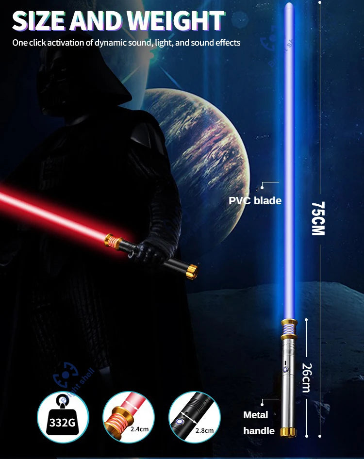 RGB Color-Changing Lightsaber with Sound Effects