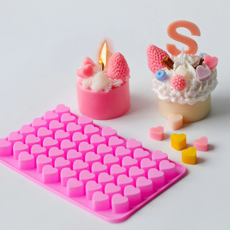Mini Heart Silicone Mold for Candles, Soap & Resin