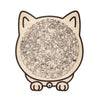 A wooden jigsaw puzzle shaped like a cat, featuring 135 unique pieces.