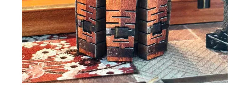DIY Wooden Miniature Japanese Tavern Model Kit with LED Lighting