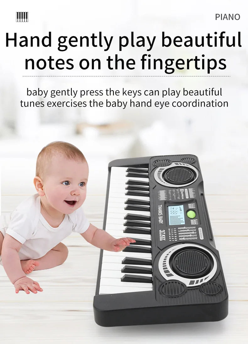 37-Key Electronic Keyboard Piano for Kids with LED Display