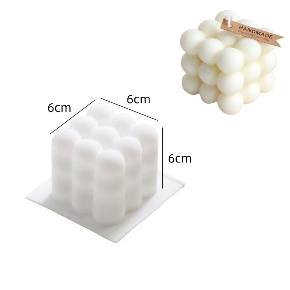 3D Bubble Candle Mold Set - Spherical Silicone Molds for Unique DIY Candles