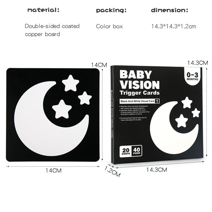 Montessori High-Contrast Visual Stimulation Cards for Babies