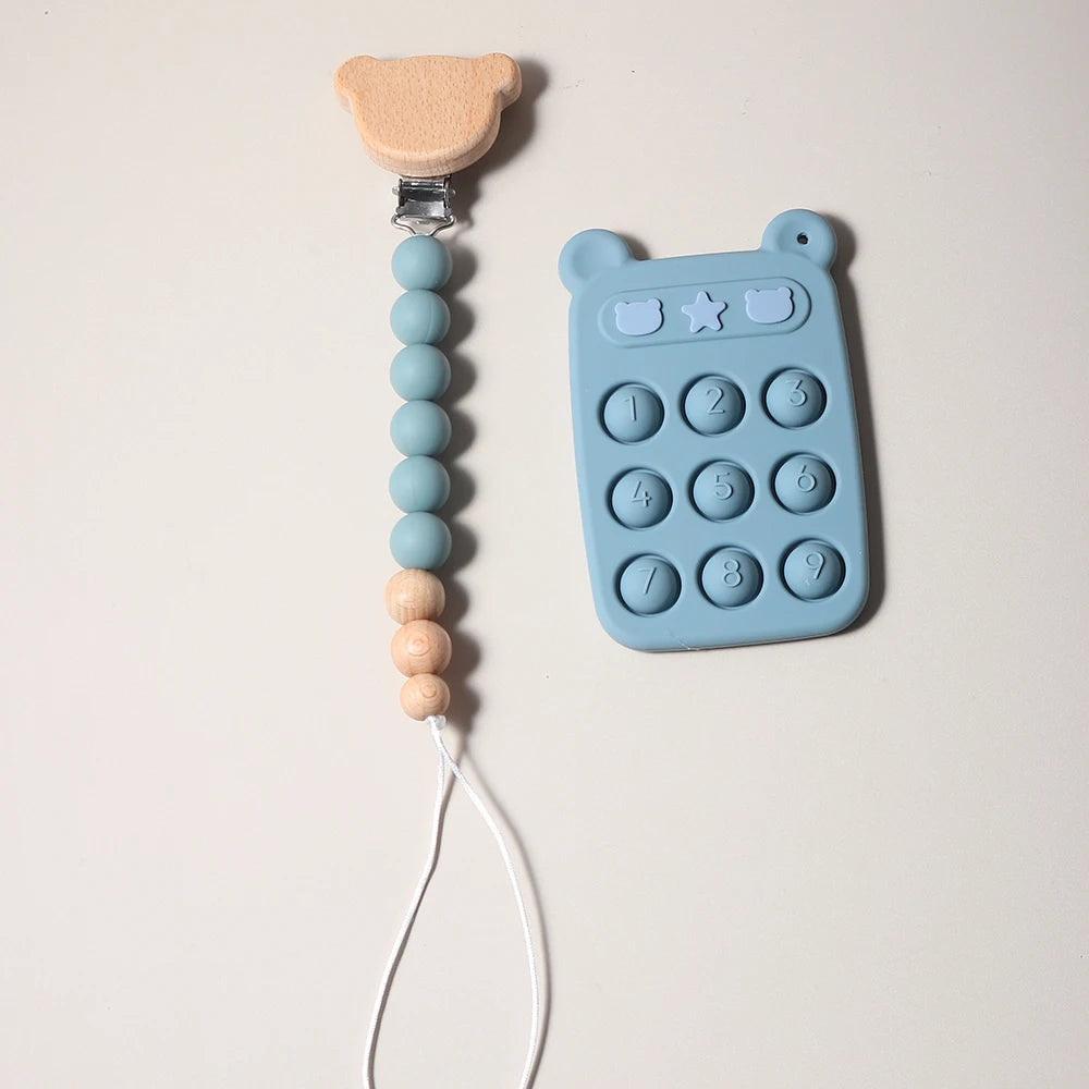 Baby Silicone Remote Control Teether Toy for Soothing Gums