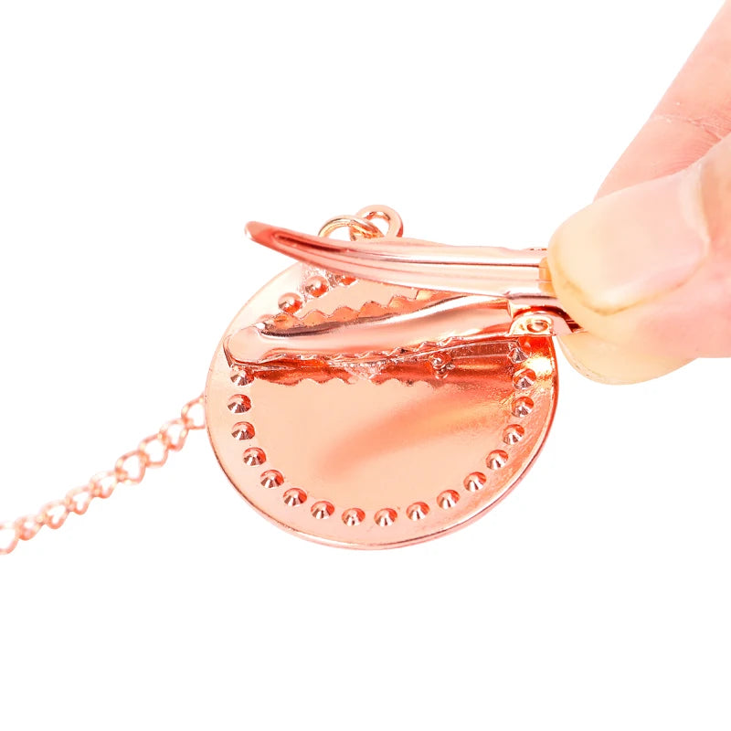Crystal Crown Pacifier Clip Set with Silicone Nipple