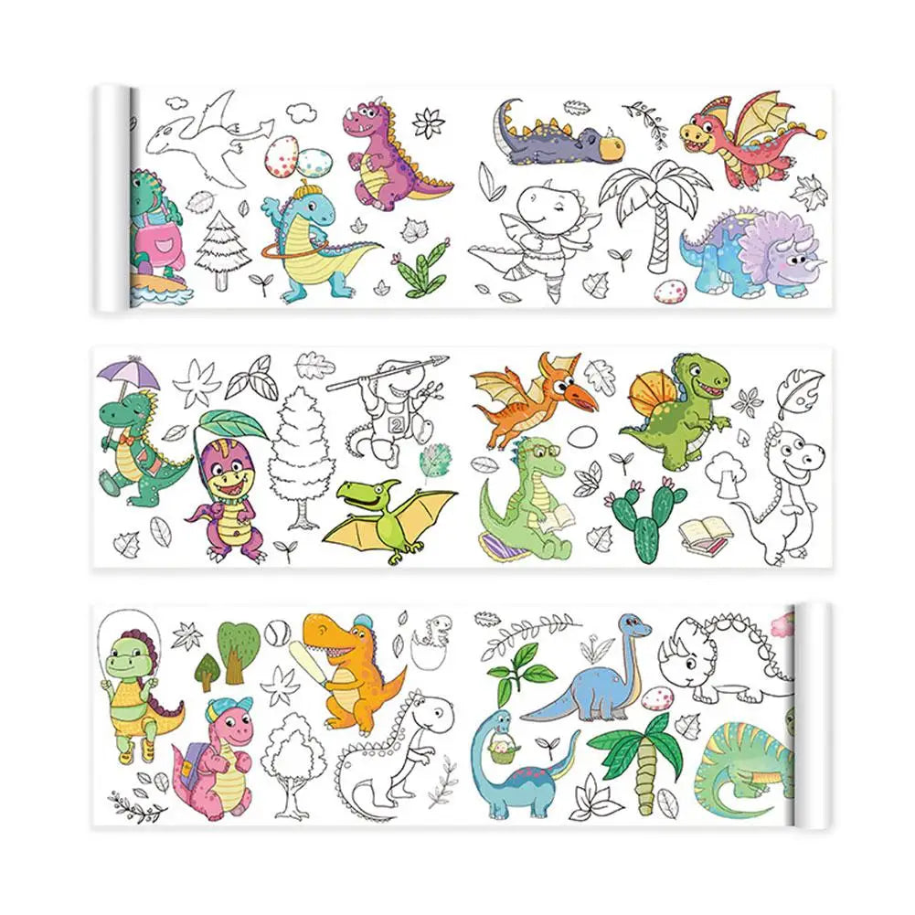 Kids' Creative Drawing Scroll with Fun Themes