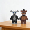 Mini building block figures of Bonnie and other Freddy characters from Five Nights at Freddy's