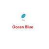 A small, light blue oval shape next to the number 14 and the text Ocean Blue.