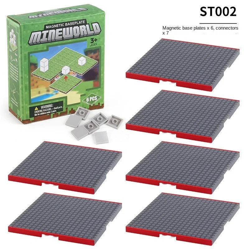 Magnetic Building Block Base Plates for Creative Play