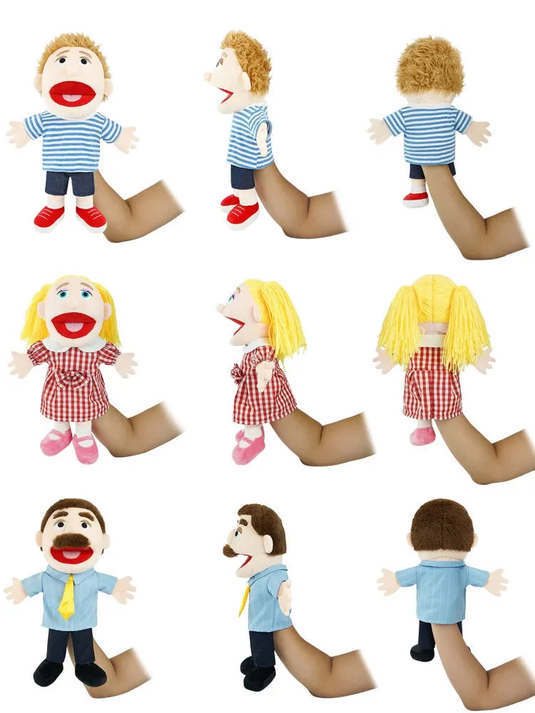 Soft Plush Family Hand Puppet Set for Storytelling and Play