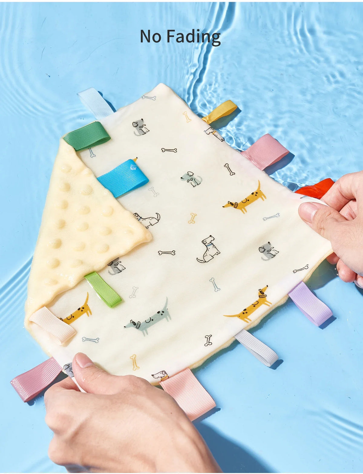 Baby Sensory Tag Comfort Blanket with Soft Cotton