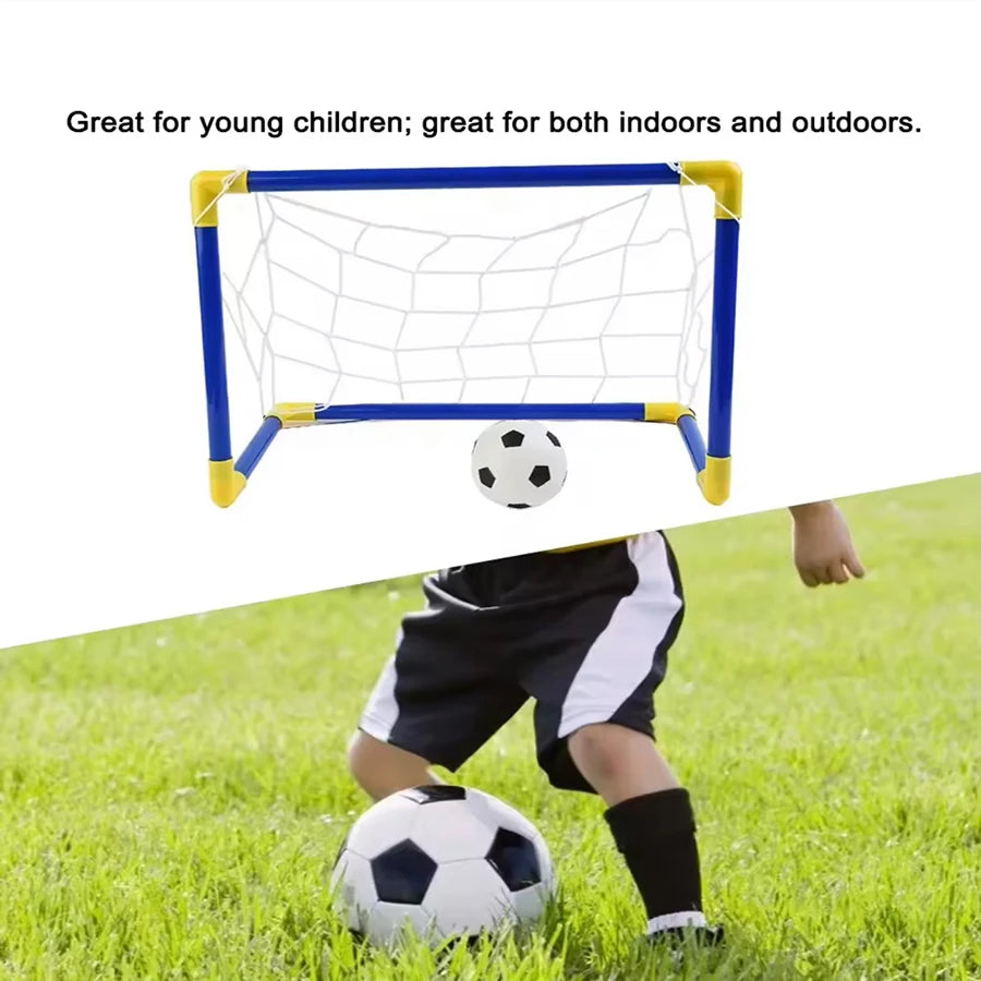 Portable Foldable Soccer Goal Set with Ball and Pump
