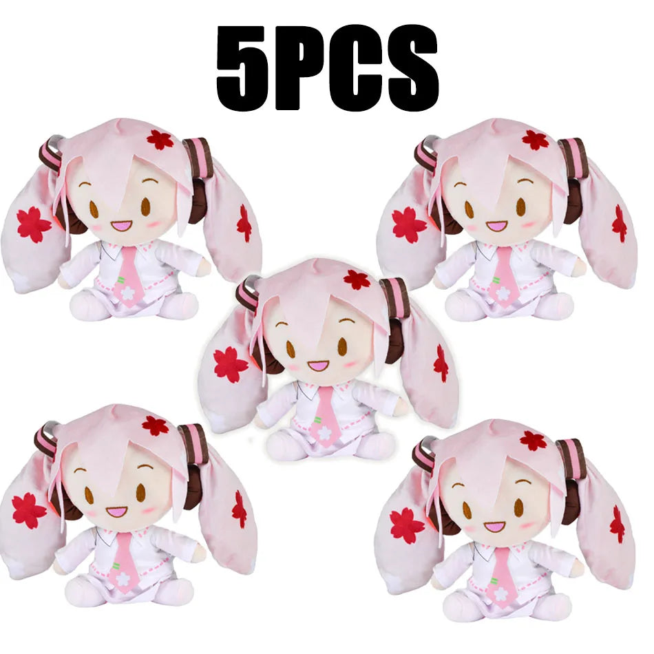 Hatsune Miku Plush Doll – Cute 20cm Anime Sitting Figure