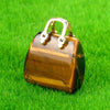 Mini Handbag-Shaped Crystal Agate Pendant for Jewelry Making