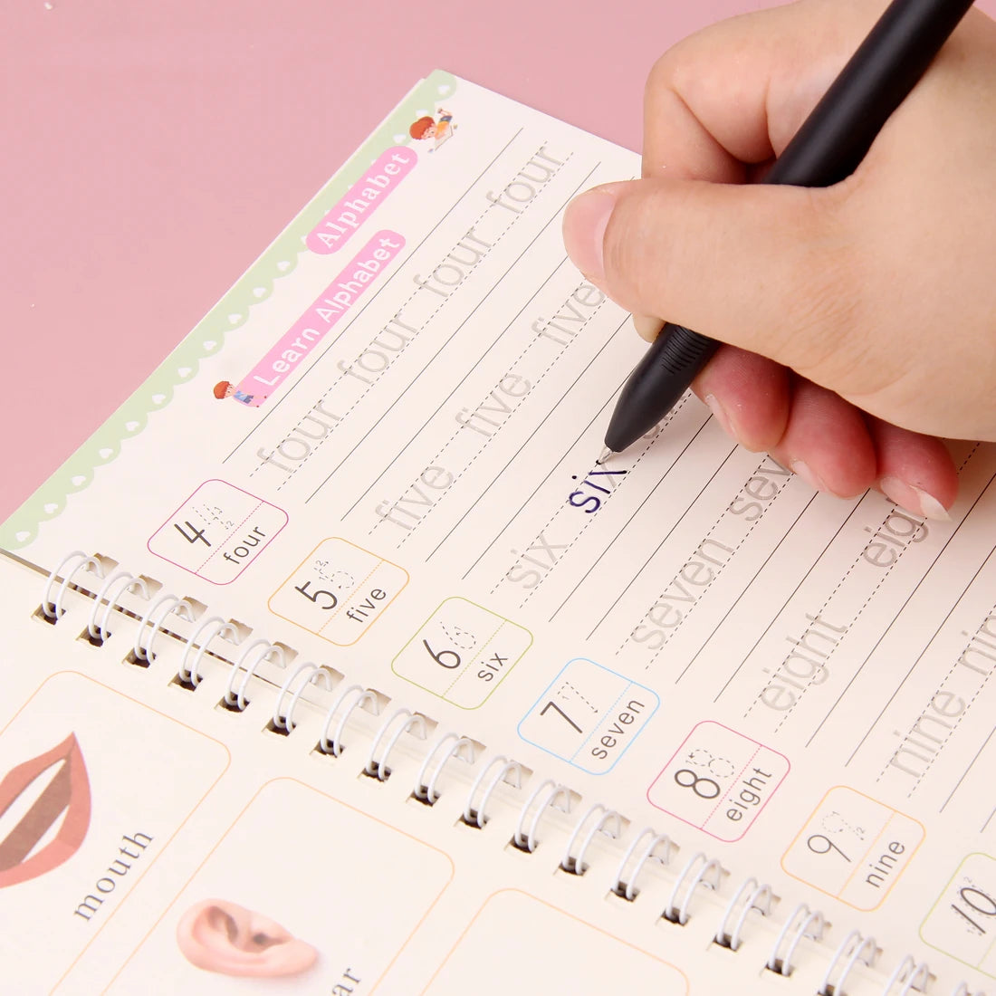 Reusable Magic Arabic Writing Practice Book for Kids