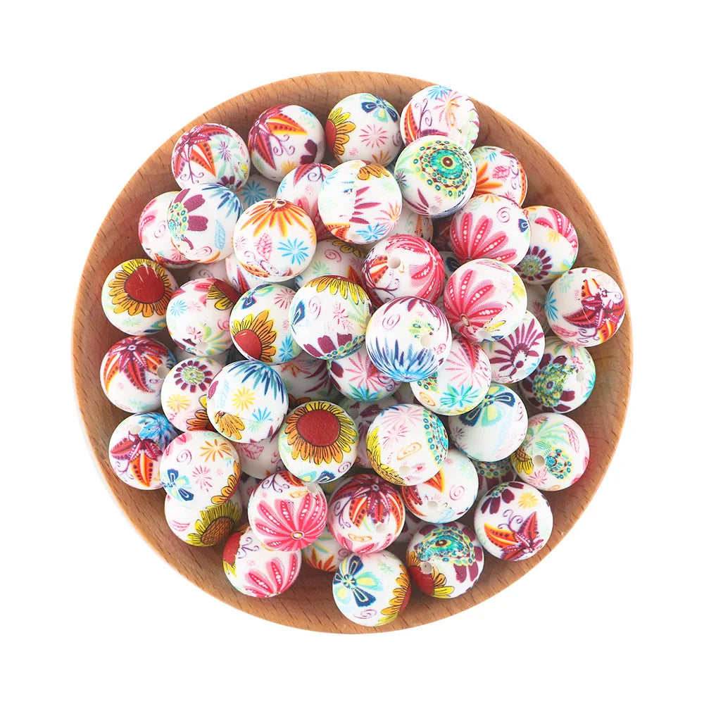 Pink Silicone Round Beads for DIY Jewelry Making