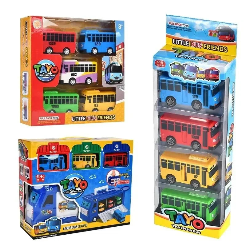 Pull-Back Mini Bus Toy with Openable Doors