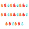A set of ten plastic animal racing cars in various colors and shapes for climbing stairs and electric track slide play.