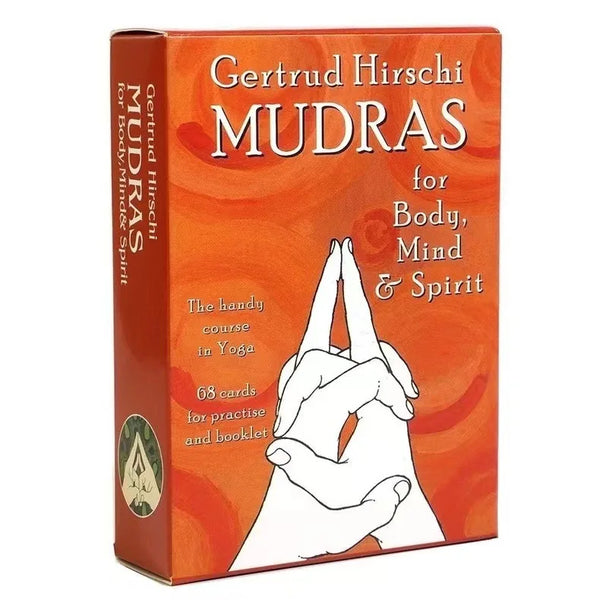 Box of Gertrude Hirchi Mudras for Body, Mind & Spirit Yoga course with 68 cards
