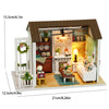 DIY Miniature Wooden Dollhouse Kit with LED Lighting
