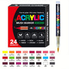 Set von 168 bfarbigen Acryl-Brush-Marker-Stiften in einer Box mit verschiedenen Farben darunter dargestellt.