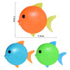 Two plastic shark pool diving toys, one orange and one green, shown from the top.