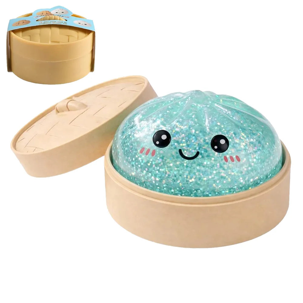 Glitter Dumpling Squishy Sensory Toy with Gift Box