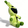 A soft green plush doll of CatNap with large black eyes and green tufts on top.