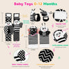 Black and White Sensory Wrist Rattles and Foot Finders for Newborns