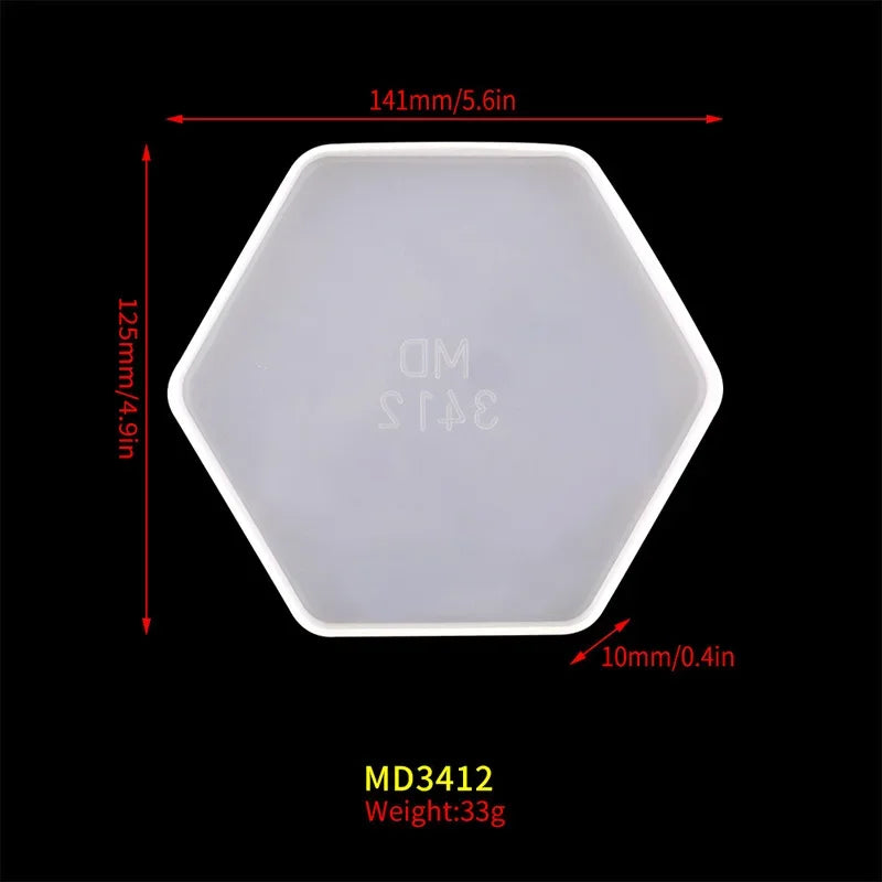 Flower-Shaped Silicone Coaster Mold for Epoxy Resin DIY