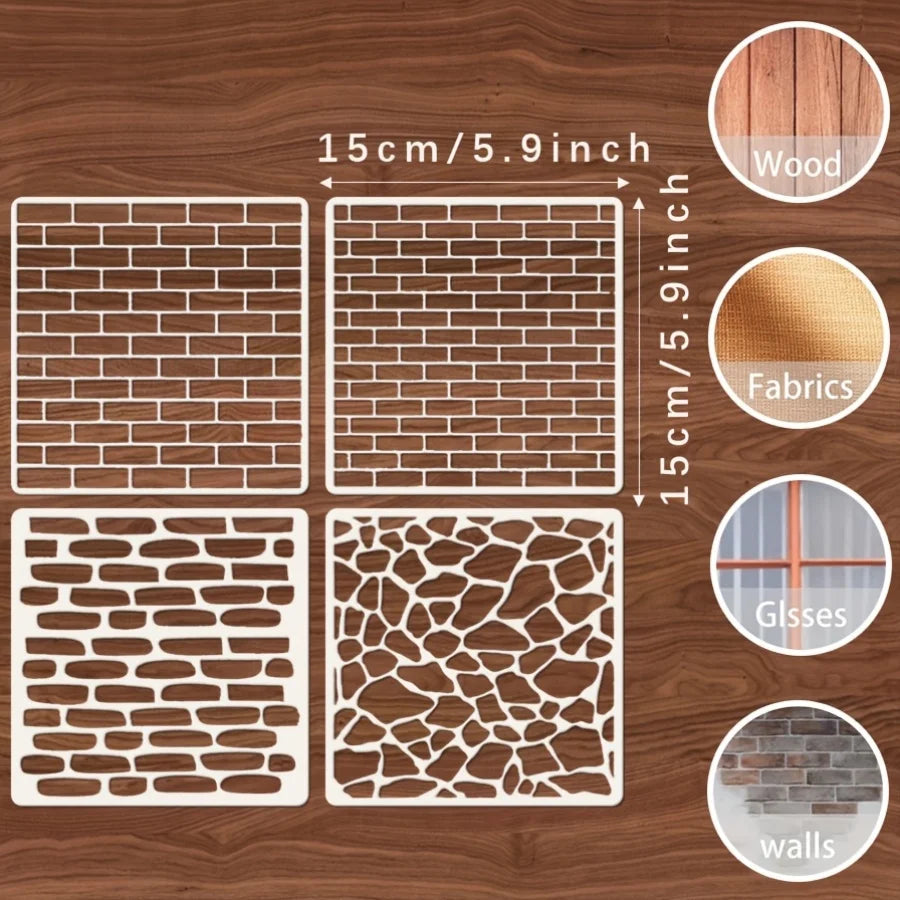 Washable Reusable Stencil Kit for DIY Art Projects