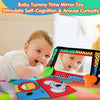 High-Contrast Tummy Time Baby Mirror with Crinkle Cloth Book and Teether