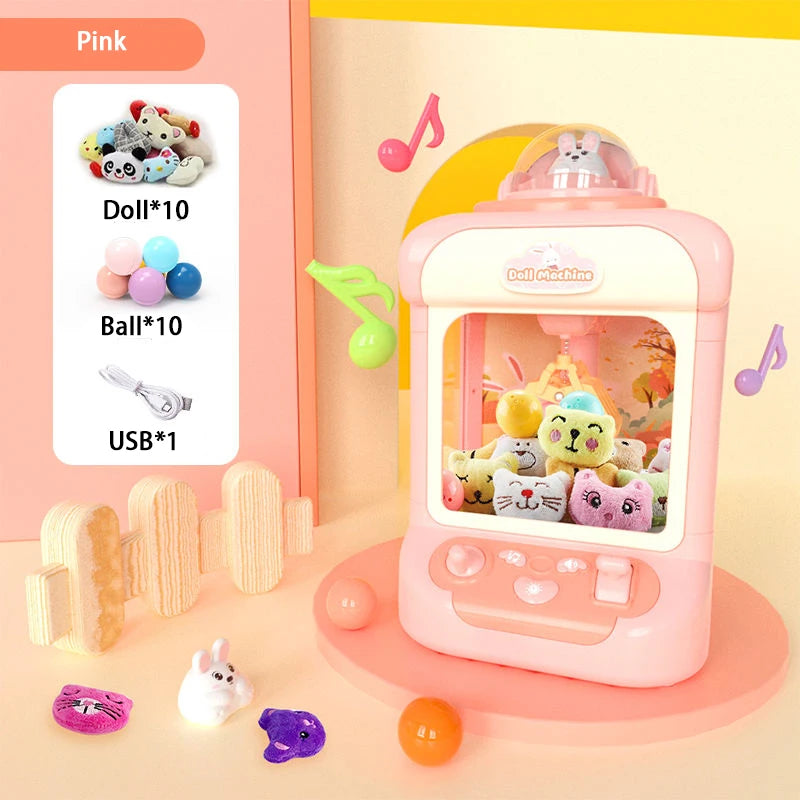 Mini Claw Machine Toy with Lights and Music for Kids