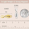 Magnetic Necklace Clasp Converter with Lobster Claw – 14K Gold & Silver Plated