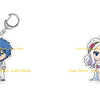 Chibi acrylic keychain of a blue-haired male character from Fairy Tail with a silver keyring.