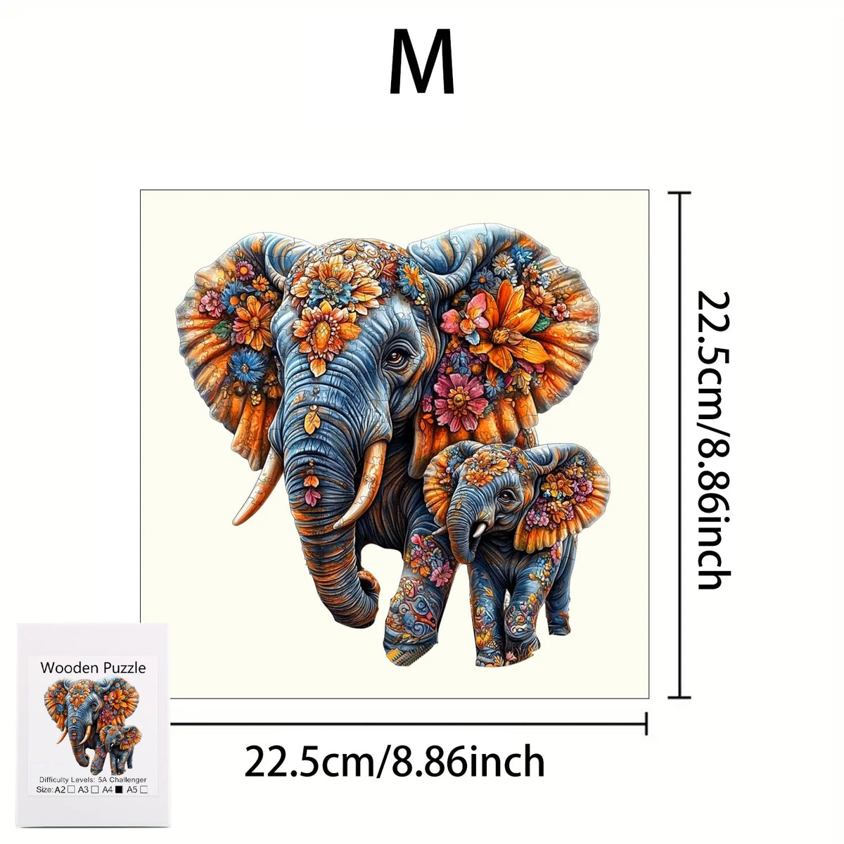 Premium Wooden Jigsaw Puzzle – Villa Peacock Owl Landscape