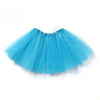 A light blue tulle tutu skirt for girls displayed against a white background.