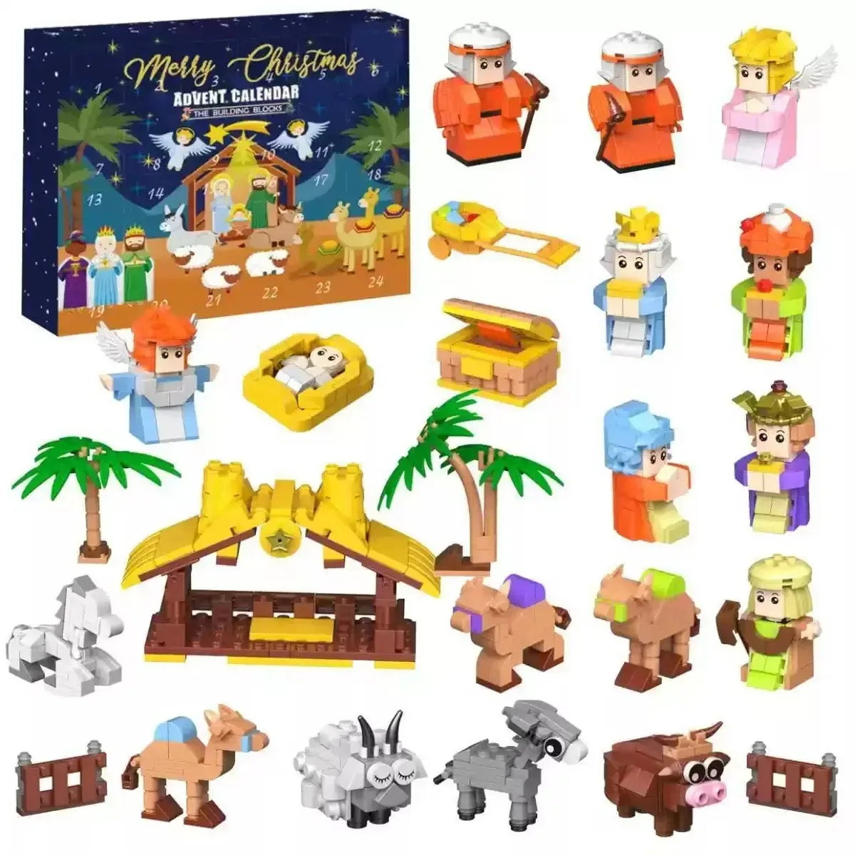 24-Day Christmas Advent Calendar with DIY Tree & Train Set