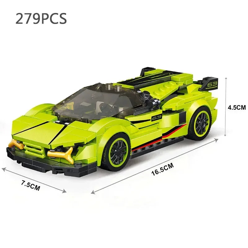 Supercar Model Building Block Kit