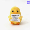 Handmade Knitted Coffee Doll with Card – Funny Crochet Desk Decor