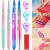 A set of diamond painting pens and roller tools in various colors including pink, blue, purple, and red.