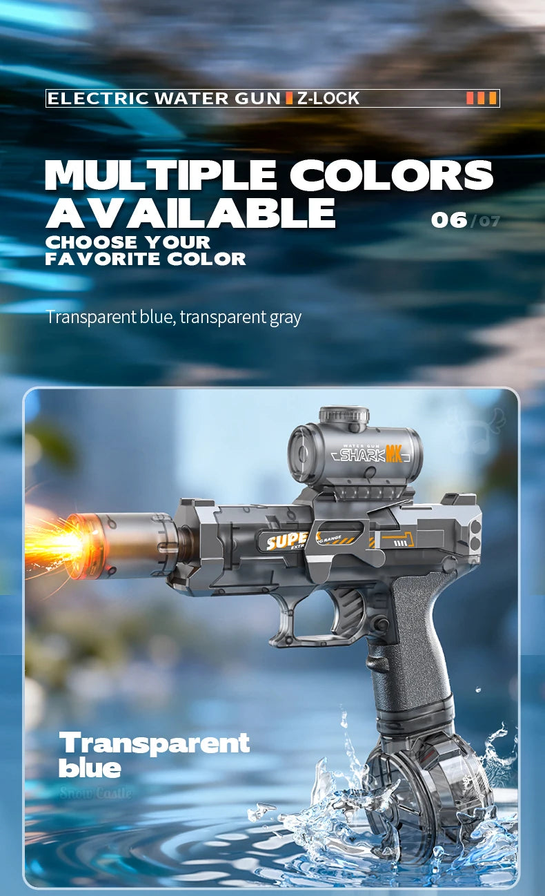 Electric Water Gun with Recoil Effect & Sensor Lights