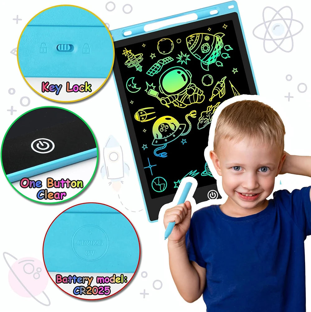 LCD Writing Tablet for Kids – Reusable Drawing Board with Stylus
