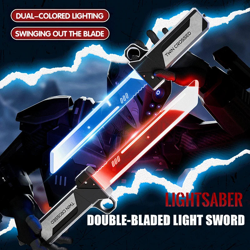 2-in-1 Lightsaber Toy with Twin Red & Blue Blades