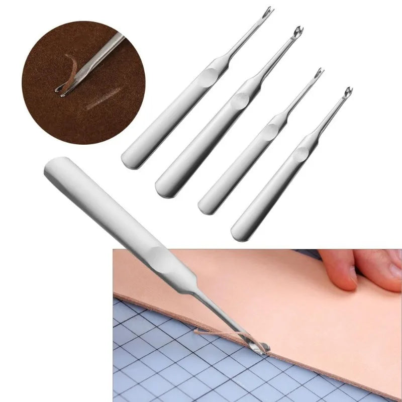 4-Piece Leather Edge Skiving and Grooving Tool Set